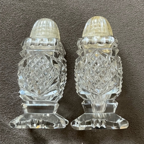 Vintage Crystal Salt and Pepper Shakers - Picture 1 of 6